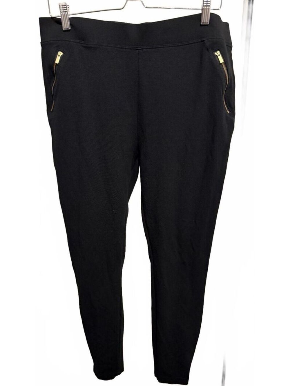 Black Tapered Stretchy Pants